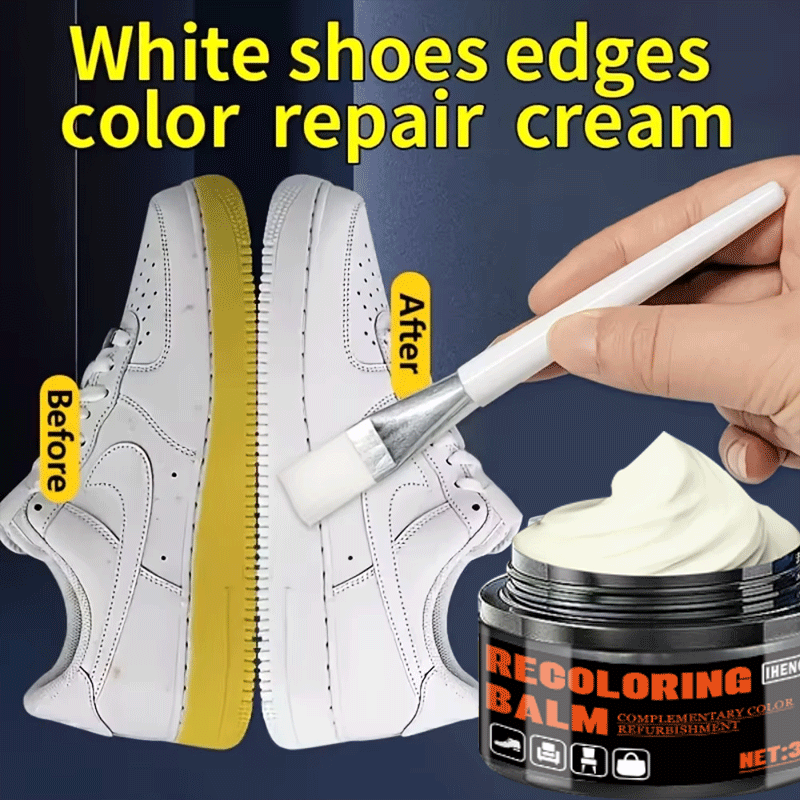 Sneaker Care Spray - 新しいホワイトシューズエッジリペアクリーム 35g - スニーカー、ブーツ、革靴のプロ仕様補修クリーム。塗りやすく、色を補正します。