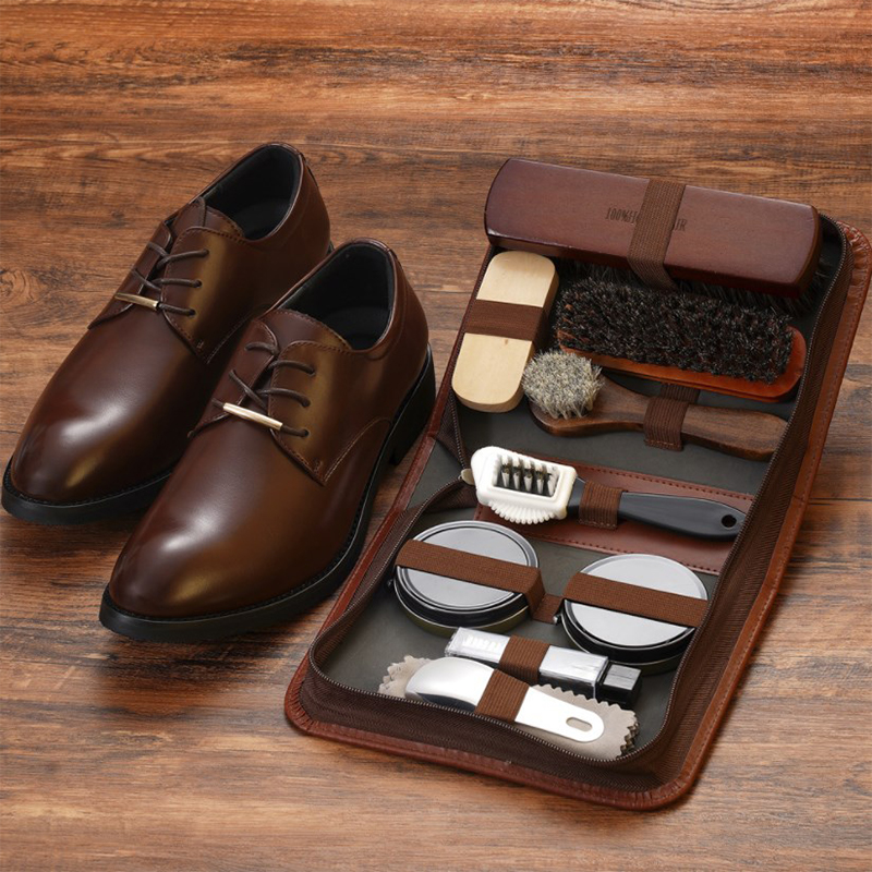 Shoe Cleaning Brush - 馬の毛-靴ブラシセット,革の手入れ,掃除,研磨ツール,靴クリーナー,白い靴のメンテナンスキット,柔らかい木の洗浄