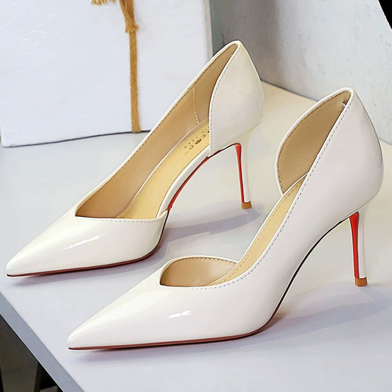 BIGTREE 靴女性パンプスパテントレザーハイヒールセクシ - Shoe Tree のレビューと価格