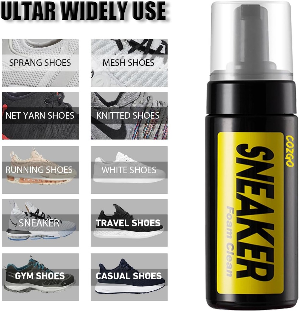 スニーカー用シューズクリーナーキット、水を使わないフォームク - Shoe Brush のレビューと価格