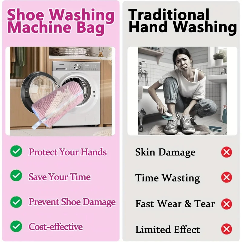 多目的洗濯機用靴袋（360度対応） °     ソフトブラシ - Shoe Brush のレビューと価格