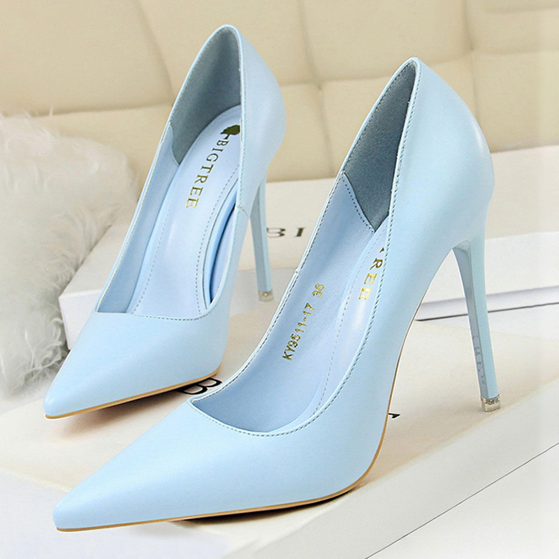 BIGTREE 靴女性パンプスファッションハイヒールの靴黒ピ - Shoe Tree のレビューと価格