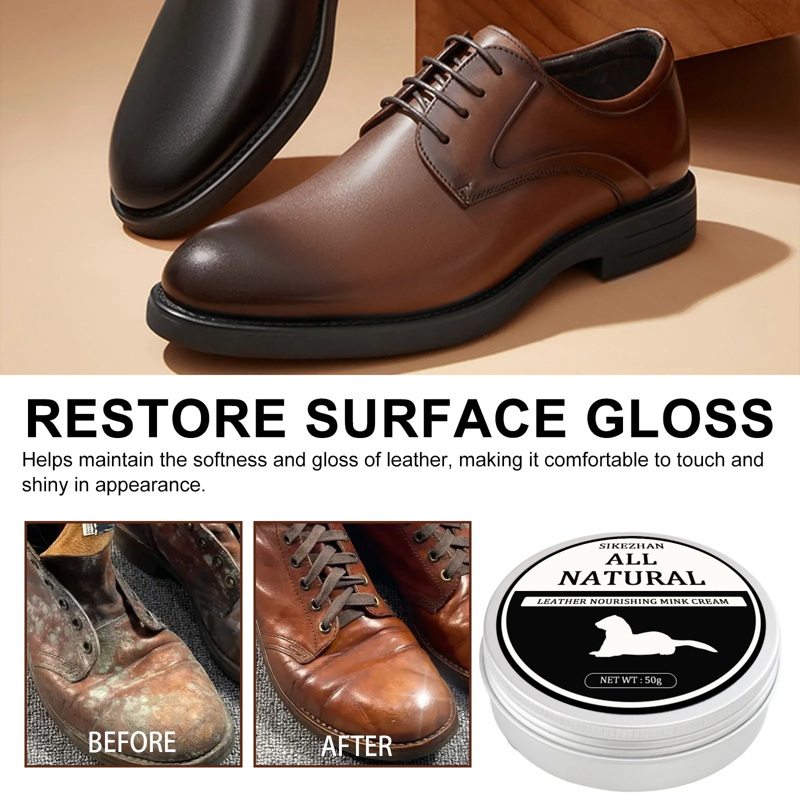 Sikezhan-レザーソファクリーナーポリッシュ、ミンクオ - Shoe Cleaner のレビューと価格