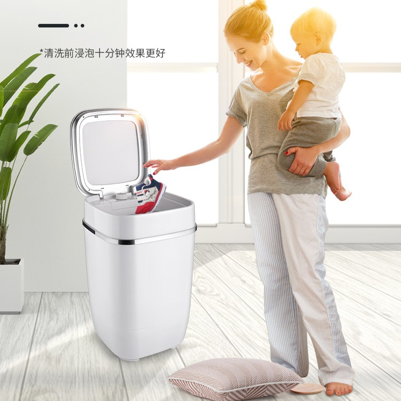 ミニ半自動靴洗い機：学生向け、柔らかいブラシ付きでキャンバス - Shoe Brush のレビューと価格
